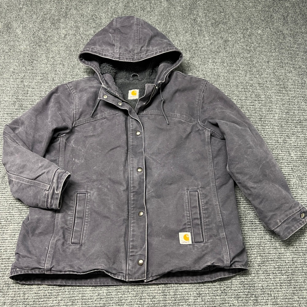 Carhartt 100657 - Women's Sandstone Berkley Jacket - Sherpa Lined - Size L 12-14